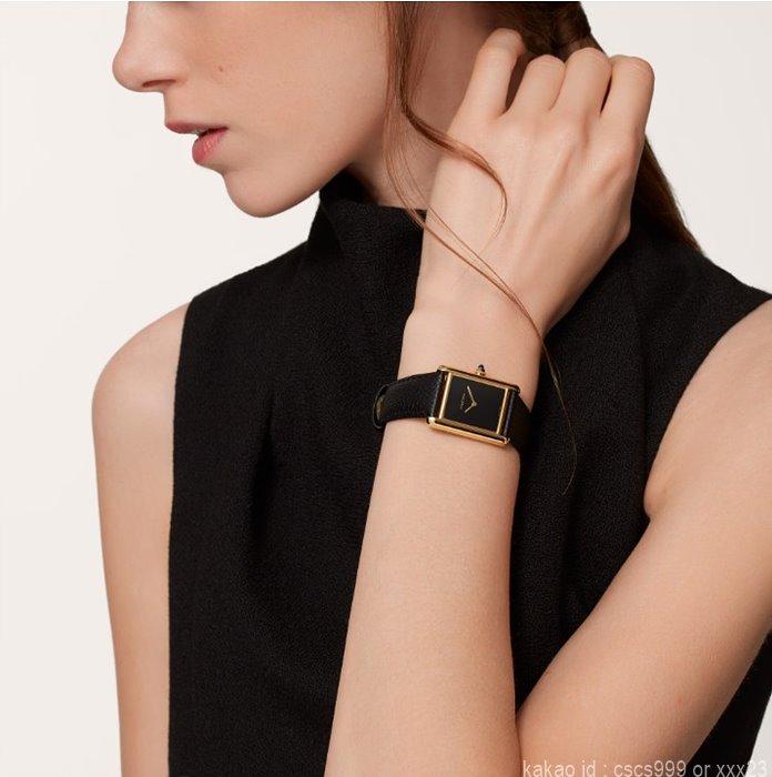 까르띠에 탱크 루이 블랙다이얼 옐로우골드 시계 레플리카 미러급 SA급 S급 고퀄리티 워치 [여성] 18