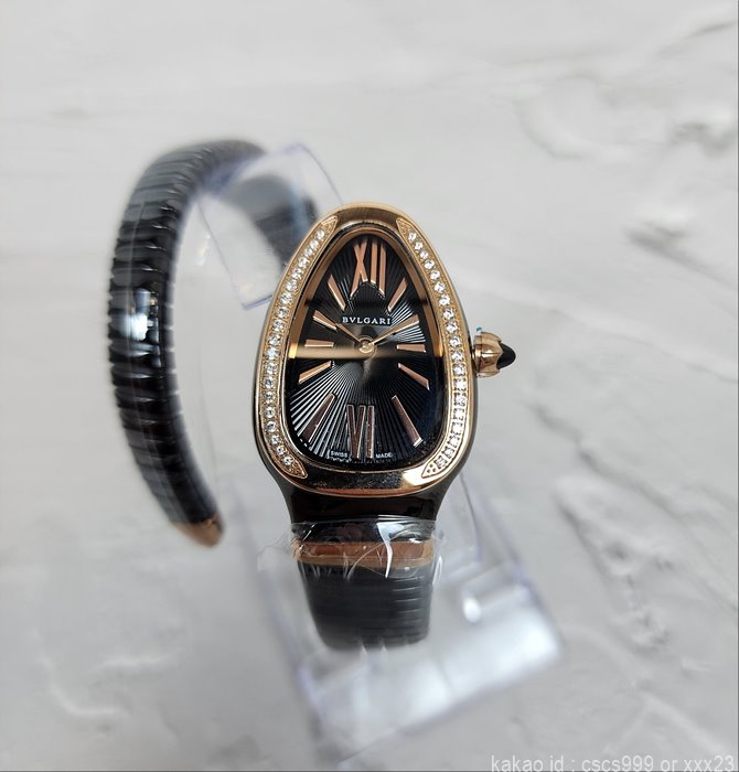 불가리 세르펜티 투보가스 워치 로즈골드 블랙다이얼 다이아 블랙줄 시계 레플리카 미러급 SA급 S급 고퀄리티 워치 [여성] 4