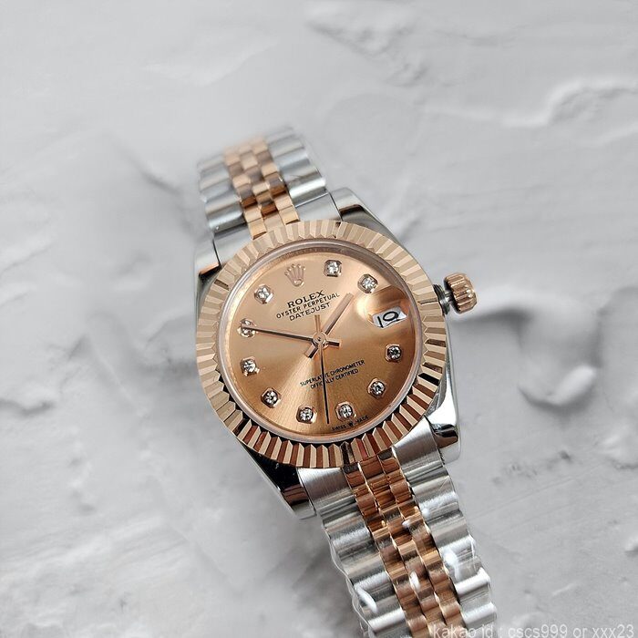 로렉스 데이저스트 에버로즈골드 콤비 다이아 31mm 시계 레플리카 미러급 SA급 S급 고퀄리티 롤렉스 워치 [여성] 9