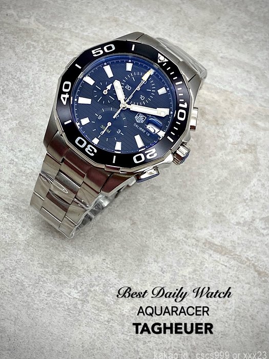 태그호이어 아쿠아레이서 칼리버16 크로노그래프 블랙다이얼 시계 레플리카 미러급 SA급 S급 고퀄리티 워치 7