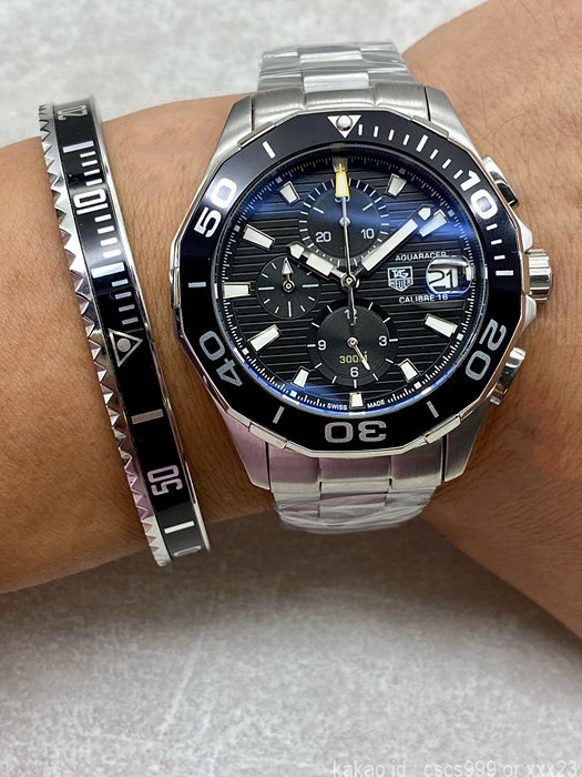 태그호이어 아쿠아레이서 칼리버16 크로노그래프 블랙다이얼 시계 레플리카 미러급 SA급 S급 고퀄리티 워치 14