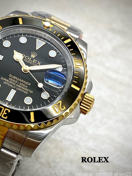 로렉스 서브마리너 블랙다이얼 콤비 시계 레플리카 미러급 SA급 S급 고퀄리티 롤렉스 워치 11