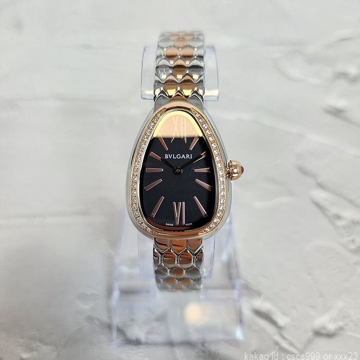 불가리 세르펜티 세두토리 워치 블랙다이얼 콤비 다이아 시계 레플리카 미러급 SA급 S급 고퀄리티 워치 [여성] 4