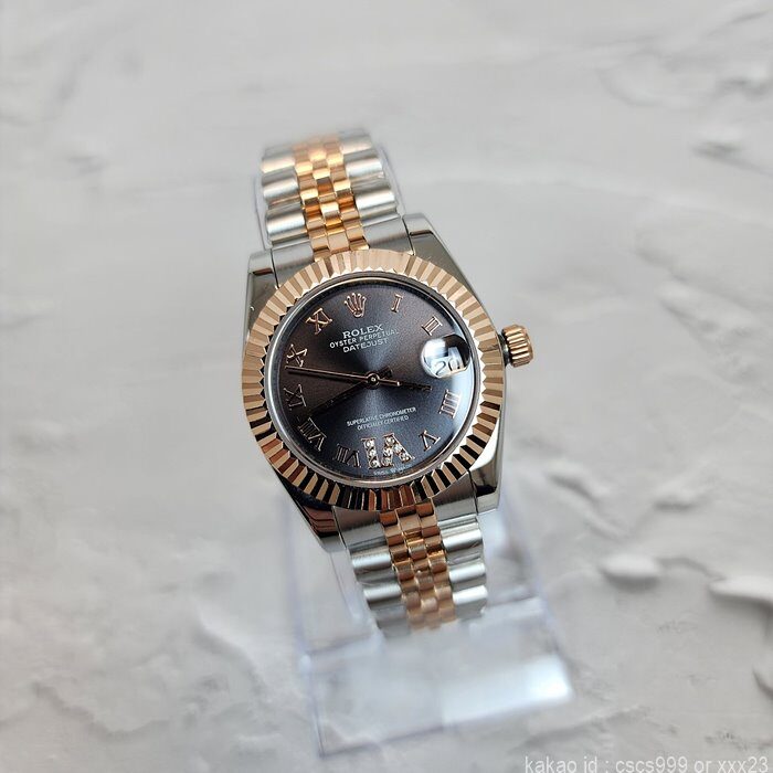 로렉스 데이저스트 에버로즈골드 그레이 로마 다이아 31mm 시계 레플리카 미러급 SA급 S급 고퀄리티 롤렉스 워치 [여성] 3
