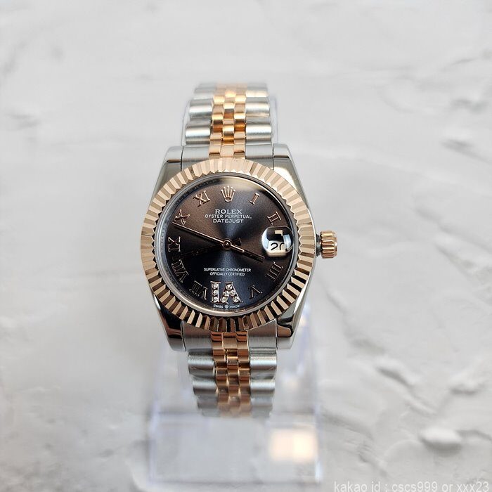 로렉스 데이저스트 에버로즈골드 그레이 로마 다이아 31mm 시계 레플리카 미러급 SA급 S급 고퀄리티 롤렉스 워치 [여성] 4