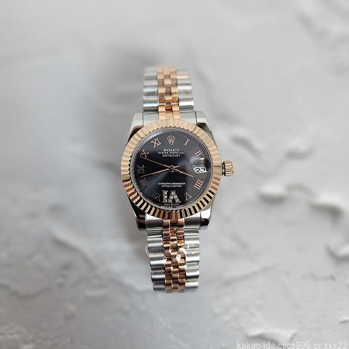 로렉스 데이저스트 에버로즈골드 그레이 로마 다이아 31mm 시계 레플리카 미러급 SA급 S급 고퀄리티 롤렉스 워치 [여성] 12