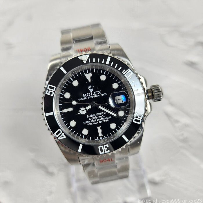 로렉스 서브마리너 블랙다이얼 41mm 글라인드락 버전 시계 레플리카 미러급 SA급 S급 고퀄리티 롤렉스 워치 - best 5