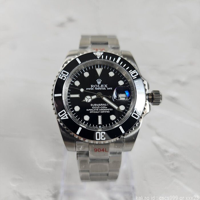 로렉스 서브마리너 블랙다이얼 41mm 글라인드락 버전 시계 레플리카 미러급 SA급 S급 고퀄리티 롤렉스 워치 - best 9