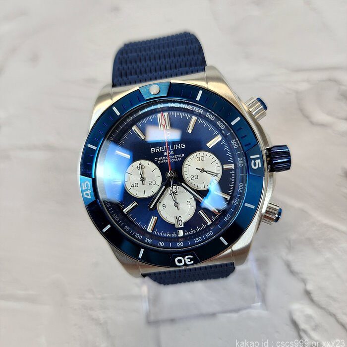 브라이틀링 슈퍼 크로노맷 블루다이얼 실버 시계 레플리카 미러급 SA급 S급 고퀄리티 워치 3