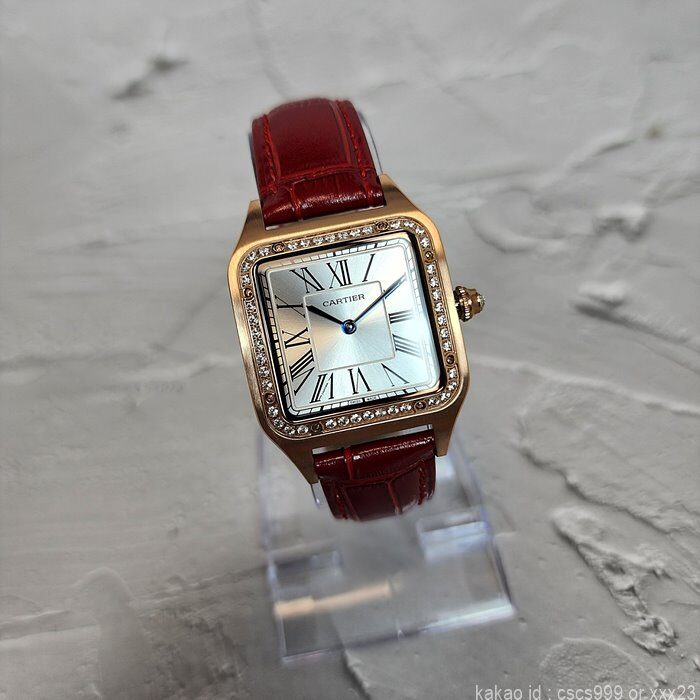 까르띠에 산토스 뒤몽 로즈골드 다이아 시계 레플리카 미러급 SA급 S급 고퀄리티 워치 [여성] 3