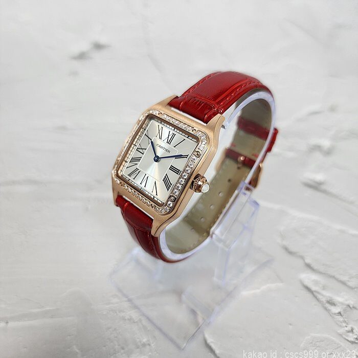 까르띠에 산토스 뒤몽 로즈골드 다이아 시계 레플리카 미러급 SA급 S급 고퀄리티 워치 [여성] 5