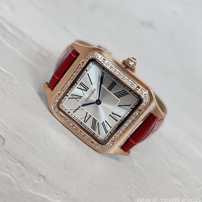 까르띠에 산토스 뒤몽 로즈골드 다이아 시계 레플리카 미러급 SA급 S급 고퀄리티 워치 [여성] 7