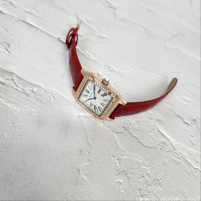 까르띠에 산토스 뒤몽 로즈골드 다이아 시계 레플리카 미러급 SA급 S급 고퀄리티 워치 [여성] 9