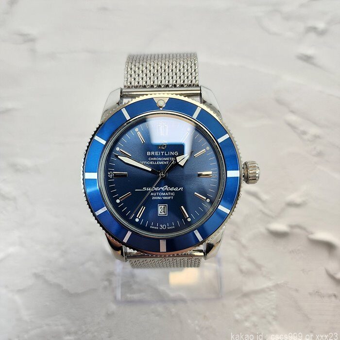 브라이틀링 슈퍼오션 헤리티지 블루다이얼 시계 레플리카 미러급 SA급 S급 고퀄리티 워치 6