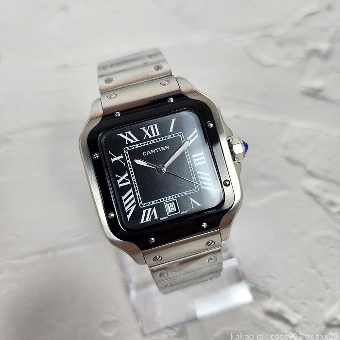 까르띠에-산토스-블랙다이얼-시계-레플리카-미러급-sa급-s급-명품 레플리카 미러 SA급 까르띠에 산토스 블랙다이얼 시계 레플리카 미러급 SA급 S급 고퀄리티 워치 3