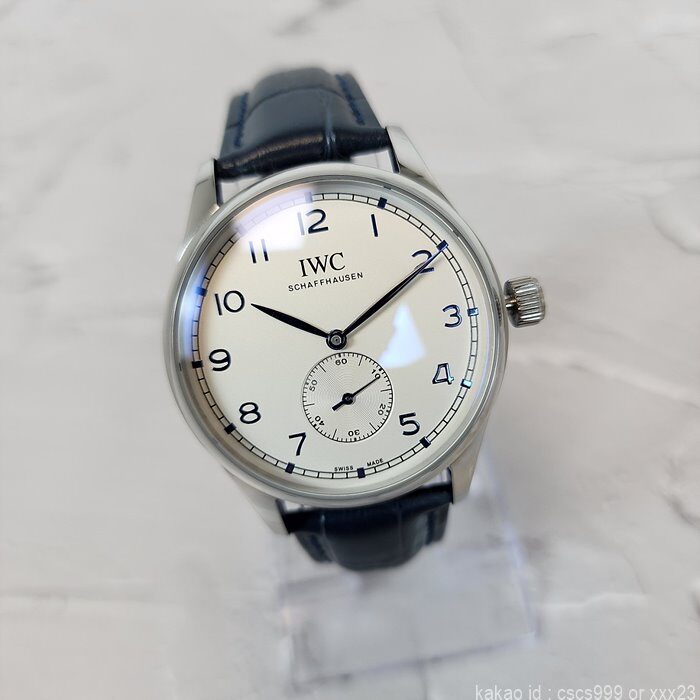 IWC 포르투기저 샤프하우젠 핸드와인드 화이트블루 시계 레플리카 미러급 SA급 S급 고퀄리티 워치 3