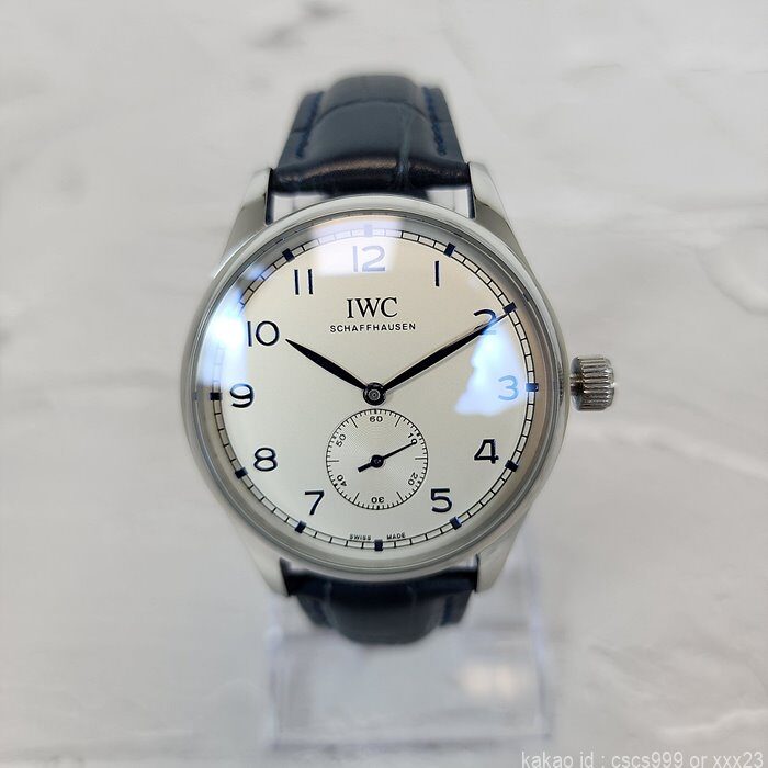 IWC 포르투기저 샤프하우젠 핸드와인드 화이트블루 시계 레플리카 미러급 SA급 S급 고퀄리티 워치 4