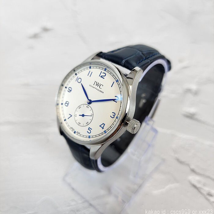 IWC 포르투기저 샤프하우젠 핸드와인드 화이트블루 시계 레플리카 미러급 SA급 S급 고퀄리티 워치 5