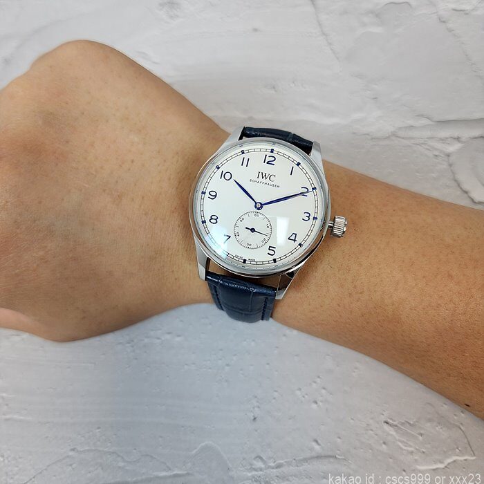 IWC 포르투기저 샤프하우젠 핸드와인드 화이트블루 시계 레플리카 미러급 SA급 S급 고퀄리티 워치 16