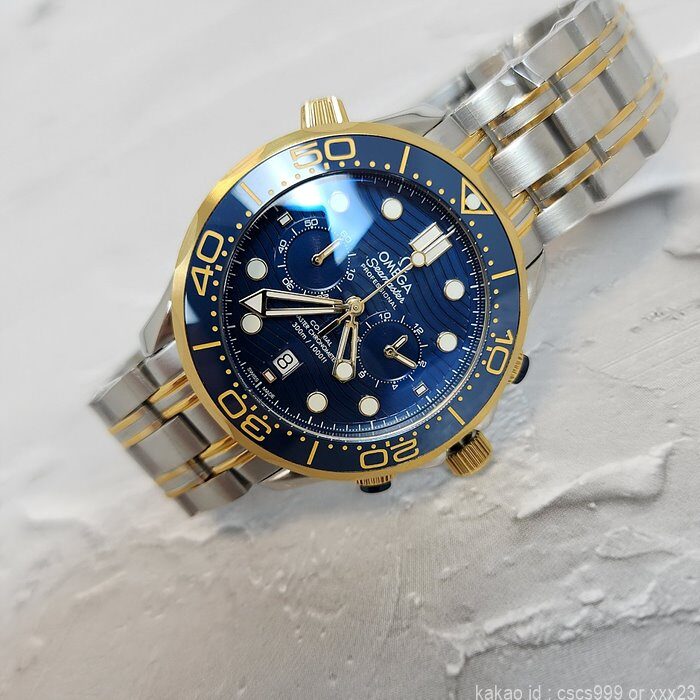 오메가-코엑시얼-씨마스터-다이버300m-블루다이얼-콤비-시계-레플리카-명품 레플리카 미러 SA급 오메가 코엑시얼 씨마스터 다이버300M 블루다이얼 콤비 시계 레플리카 미러급 SA급 S급 고퀄리티 워치 10