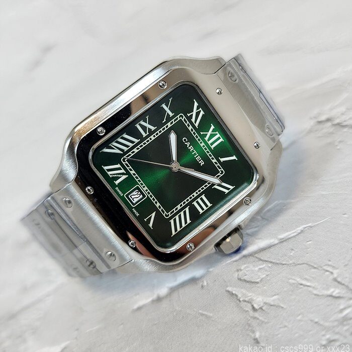 까르띠에 산토스 그린다이얼 시계 레플리카 미러급 SA급 S급 고퀄리티 워치 9