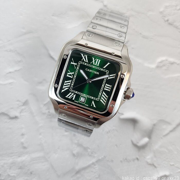 까르띠에 산토스 그린다이얼 시계 레플리카 미러급 SA급 S급 고퀄리티 워치 11