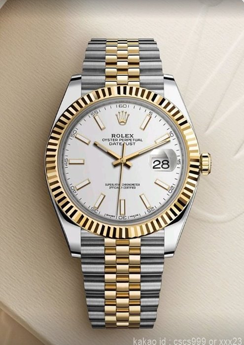 로렉스 데이저스트 화이트다이얼 콤비 41mm 시계 레플리카 미러급 SA급 S급 고퀄리티 롤렉스 워치 6