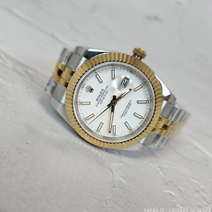 로렉스 데이저스트 화이트다이얼 콤비 41mm 시계 레플리카 미러급 SA급 S급 고퀄리티 롤렉스 워치 11