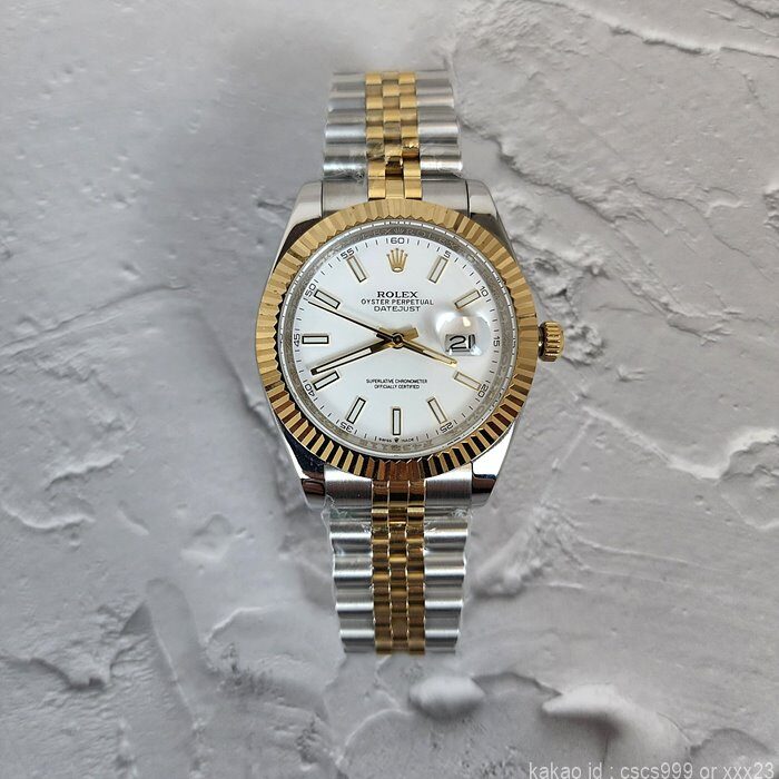 로렉스 데이저스트 화이트다이얼 콤비 41mm 시계 레플리카 미러급 SA급 S급 고퀄리티 롤렉스 워치 15