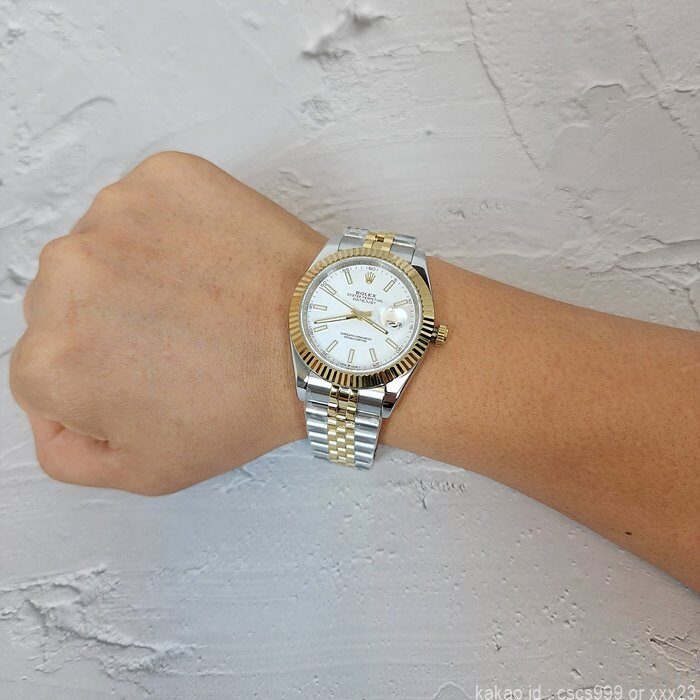 로렉스 데이저스트 화이트다이얼 콤비 41mm 시계 레플리카 미러급 SA급 S급 고퀄리티 롤렉스 워치 21