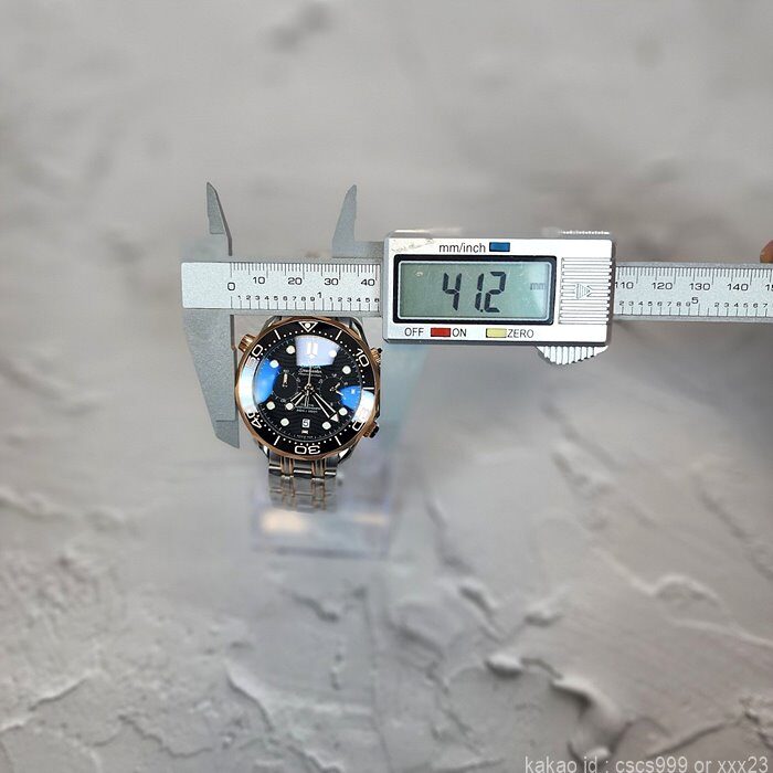 오메가 코엑시얼 씨마스터 다이버300M 블랙다이얼 로즈골드콤비 시계 레플리카 미러급 SA급 S급 고퀄리티 워치 7