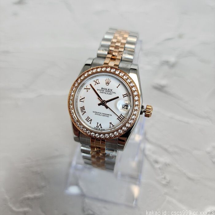 로렉스 데이저스트 화이트 로마 에버로즈골드콤비 다이아 31mm 시계 레플리카 미러급 SA급 S급 고퀄리티 롤렉스 워치 [여성] 3