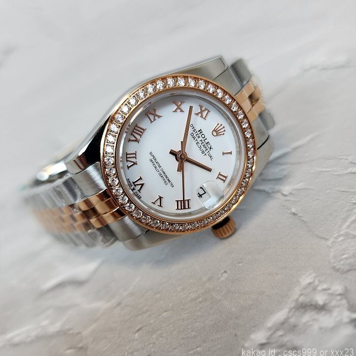 로렉스 데이저스트 화이트 로마 에버로즈골드콤비 다이아 31mm 시계 레플리카 미러급 SA급 S급 고퀄리티 롤렉스 워치 [여성] 6