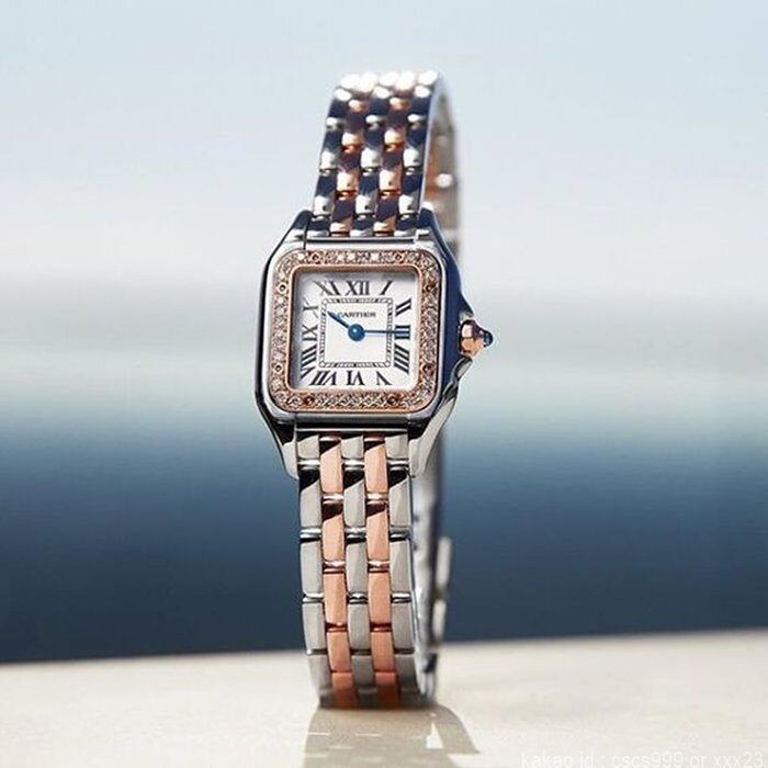 까르띠에 팬더 드 까르띠에 워치 로즈골드 콤비 다이아 시계 레플리카 미러급 SA급 S급 고퀄리티 워치 [여성]-best 2