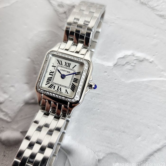 까르띠에 팬더 드 까르띠에 워치 실버 다이아 시계 레플리카 미러급 SA급 S급 고퀄리티 워치 [여성] 18