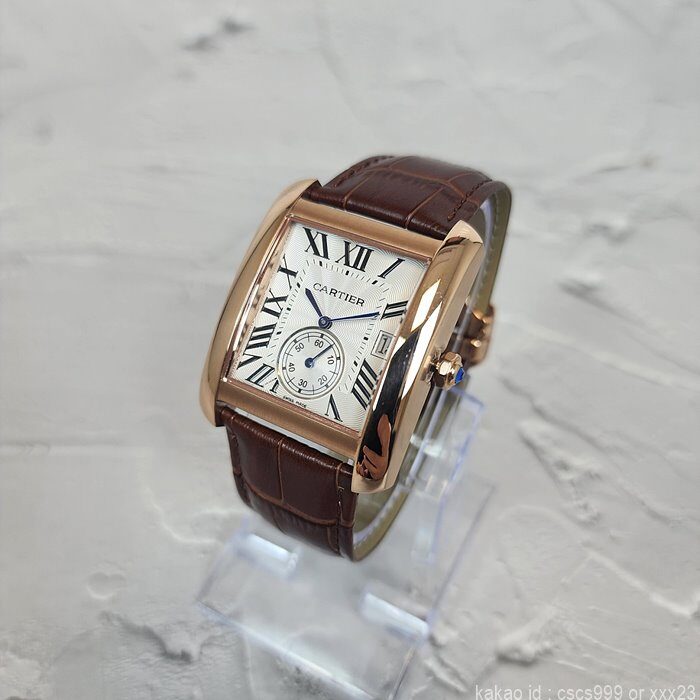까르띠에 탱크 MC 골드 화이트다이얼 시계 레플리카 미러급 SA급 S급 고퀄리티 워치 4
