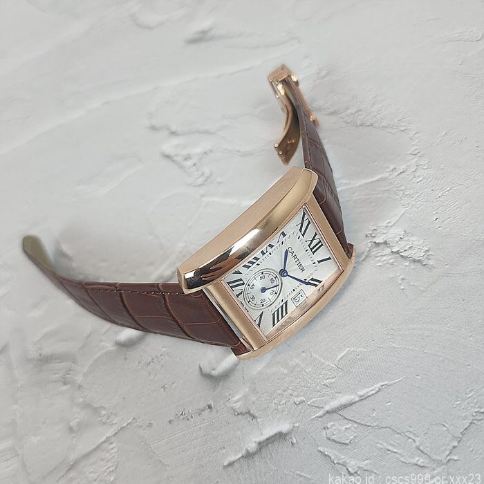 까르띠에 탱크 MC 골드 화이트다이얼 시계 레플리카 미러급 SA급 S급 고퀄리티 워치 8