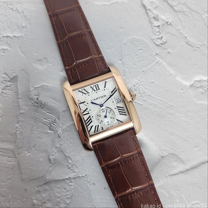 까르띠에 탱크 MC 골드 화이트다이얼 시계 레플리카 미러급 SA급 S급 고퀄리티 워치 9