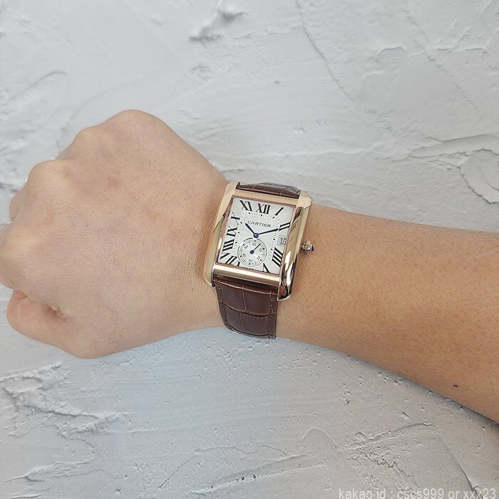 까르띠에 탱크 MC 골드 화이트다이얼 시계 레플리카 미러급 SA급 S급 고퀄리티 워치 14