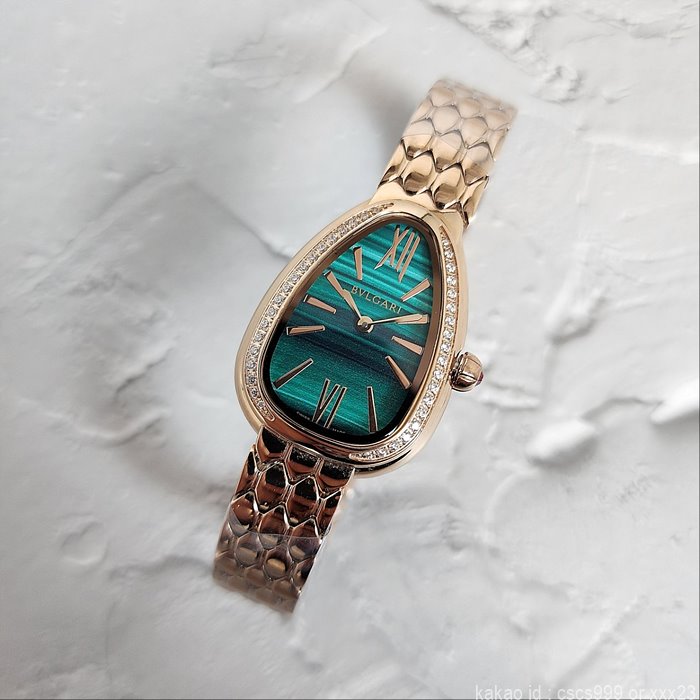 불가리 세르펜티 세두토리 워치 로즈골드 그린다이얼 다이아 시계 레플리카 미러급 SA급 S급 고퀄리티 워치 [여성] 12