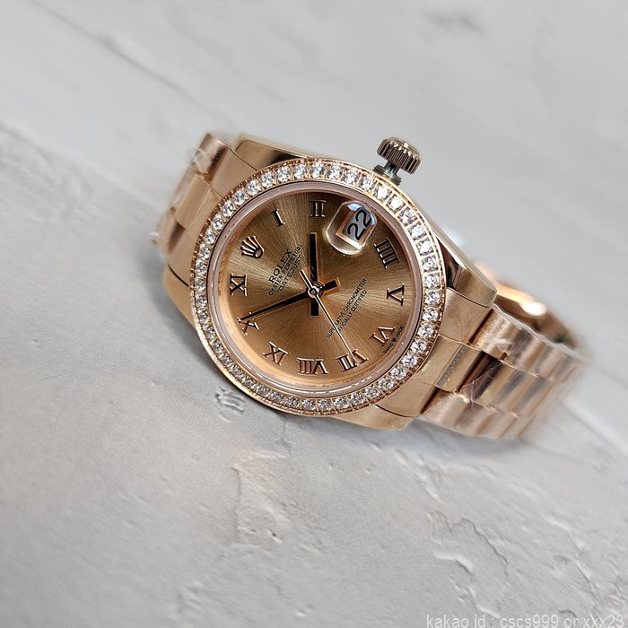 로렉스 데이저스트 에버로즈 로마 에버로즈골드 다이아 31mm 시계 레플리카 미러급 SA급 S급 고퀄리티 롤렉스 워치 [여성] 7