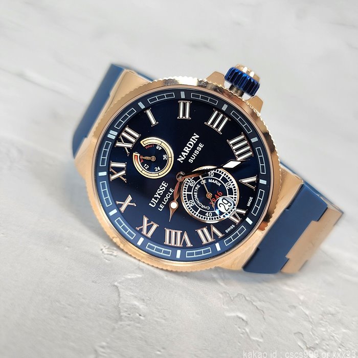 율리스나르덴 마린 로즈골드 로마 블루다이얼 시계 레플리카 미러급 SA급 S급 고퀄리티 워치 8