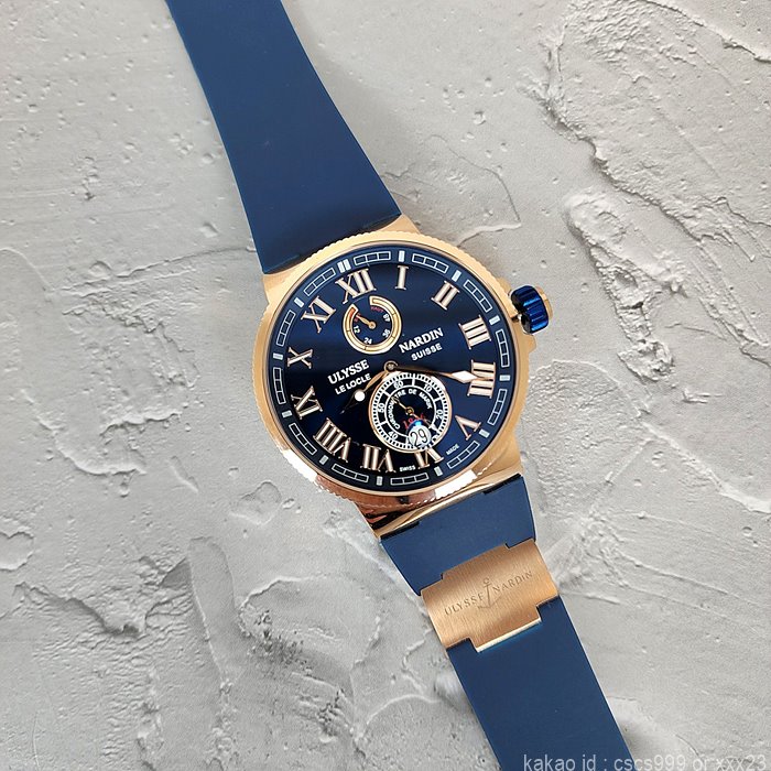 율리스나르덴 마린 로즈골드 로마 블루다이얼 시계 레플리카 미러급 SA급 S급 고퀄리티 워치 10