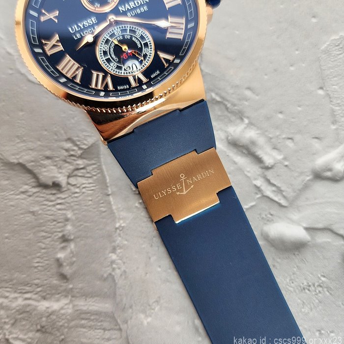 율리스나르덴 마린 로즈골드 로마 블루다이얼 시계 레플리카 미러급 SA급 S급 고퀄리티 워치 16