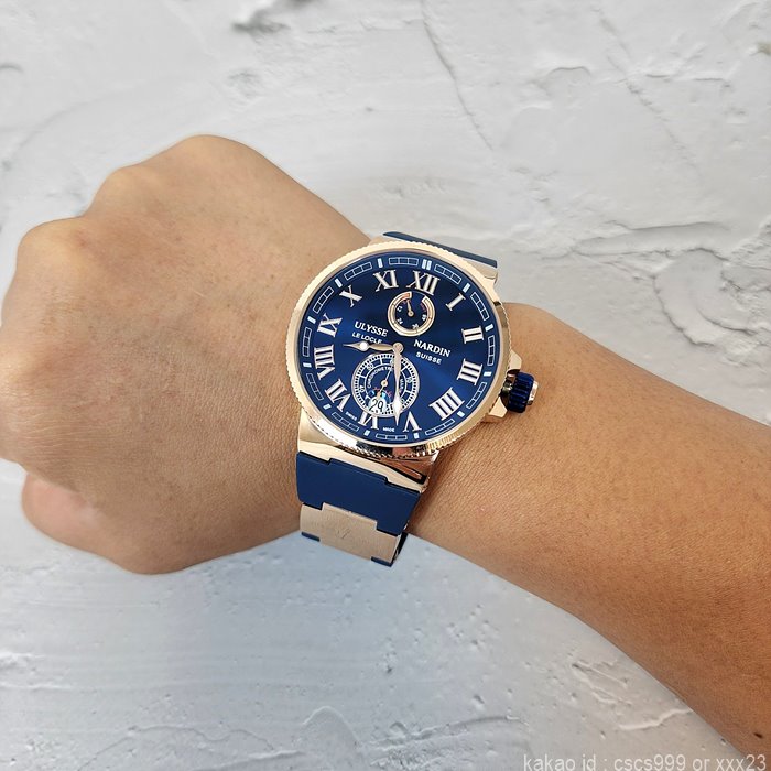 율리스나르덴 마린 로즈골드 로마 블루다이얼 시계 레플리카 미러급 SA급 S급 고퀄리티 워치 17