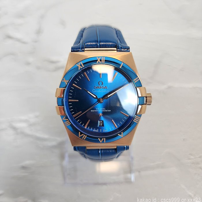 오메가 컨스틸레이션 코액시얼 마스터 블루다이얼 로즈골드 시계 레플리카 미러급 SA급 S급 고퀄리티 워치 6