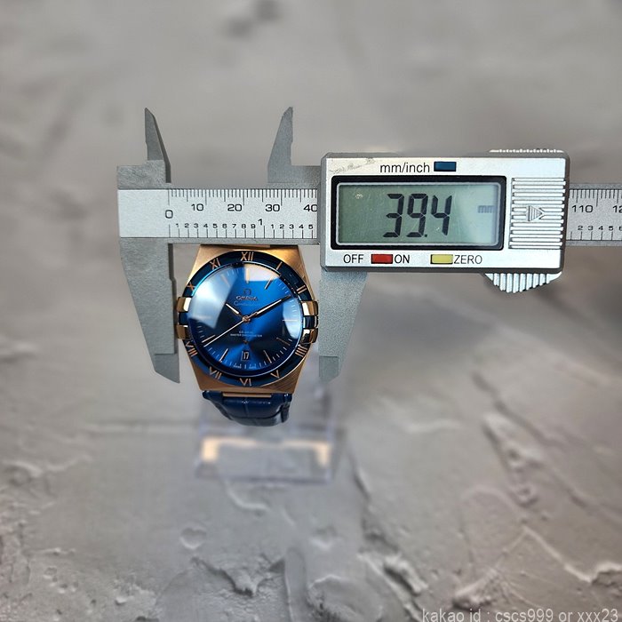 오메가 컨스틸레이션 코액시얼 마스터 블루다이얼 로즈골드 시계 레플리카 미러급 SA급 S급 고퀄리티 워치 8