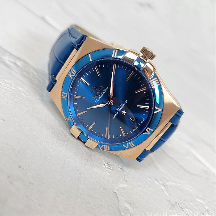 오메가 컨스틸레이션 코액시얼 마스터 블루다이얼 로즈골드 시계 레플리카 미러급 SA급 S급 고퀄리티 워치 10