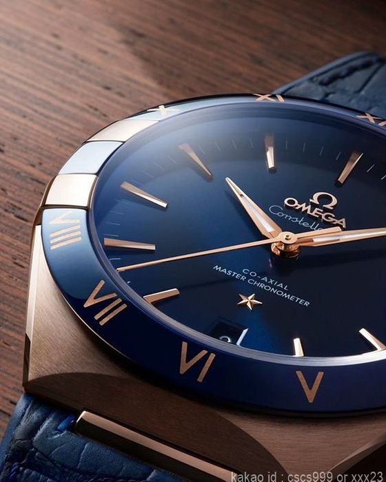 오메가 컨스틸레이션 코액시얼 마스터 블루다이얼 로즈골드 시계 레플리카 미러급 SA급 S급 고퀄리티 워치 12