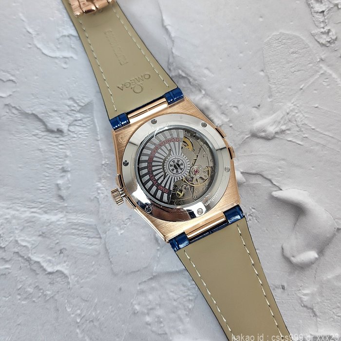 오메가 컨스틸레이션 코액시얼 마스터 블루다이얼 로즈골드 시계 레플리카 미러급 SA급 S급 고퀄리티 워치 15